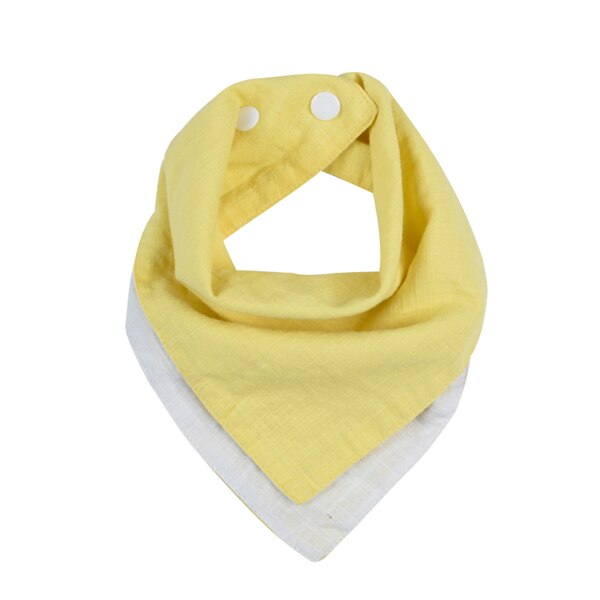 Unsiex-Baberos reversibles de muselina y algodón para bebé, accesorios para recién nacido, Bandana suave, bufanda triangular, 2 colores: KM0008-1