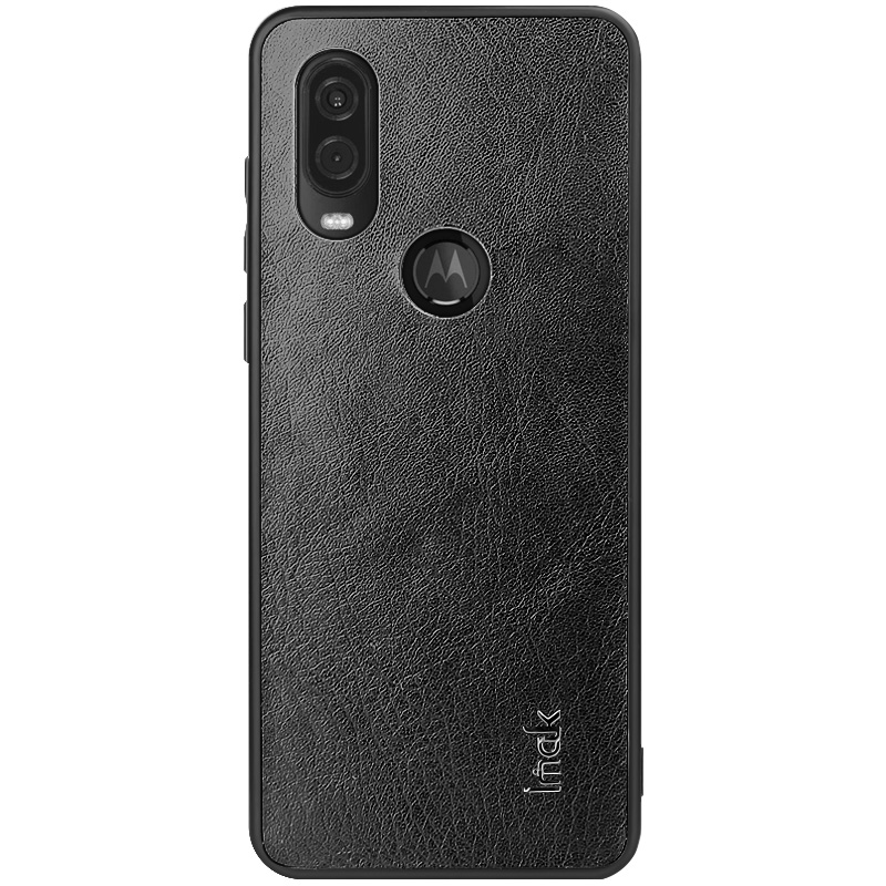 TPU soft frame + PC Harde Bodem + Licht Luxe PU Leather Cases Voor Motorola Moto Een Vision Moto P50 case IMAK LX-5 Back Cover: cowhide grain