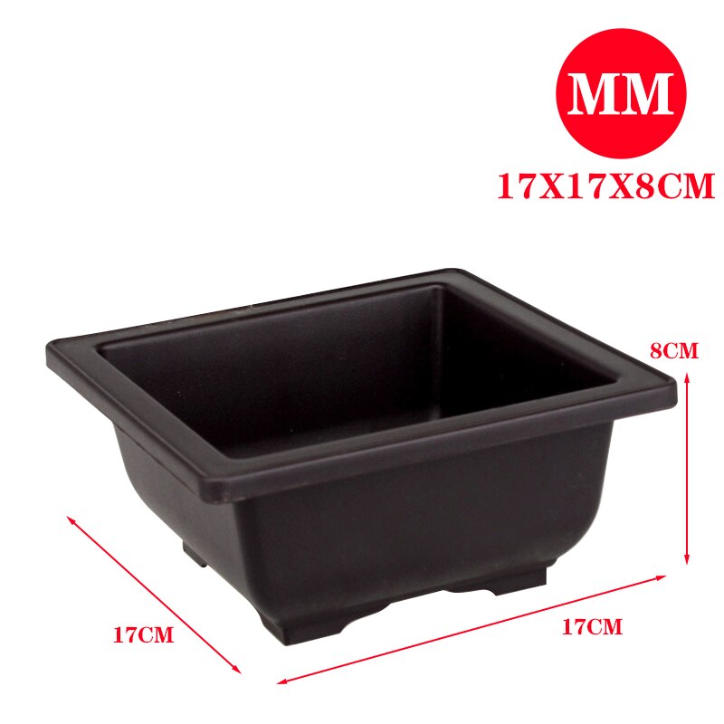 Imitatie Plastic Bloempot Balkon Vierkante Bloem Bonsai Kom Kwekerij Wastafel Potten En Plantenbakken Rechthoek Bloem Potten Lade Bodem: MM