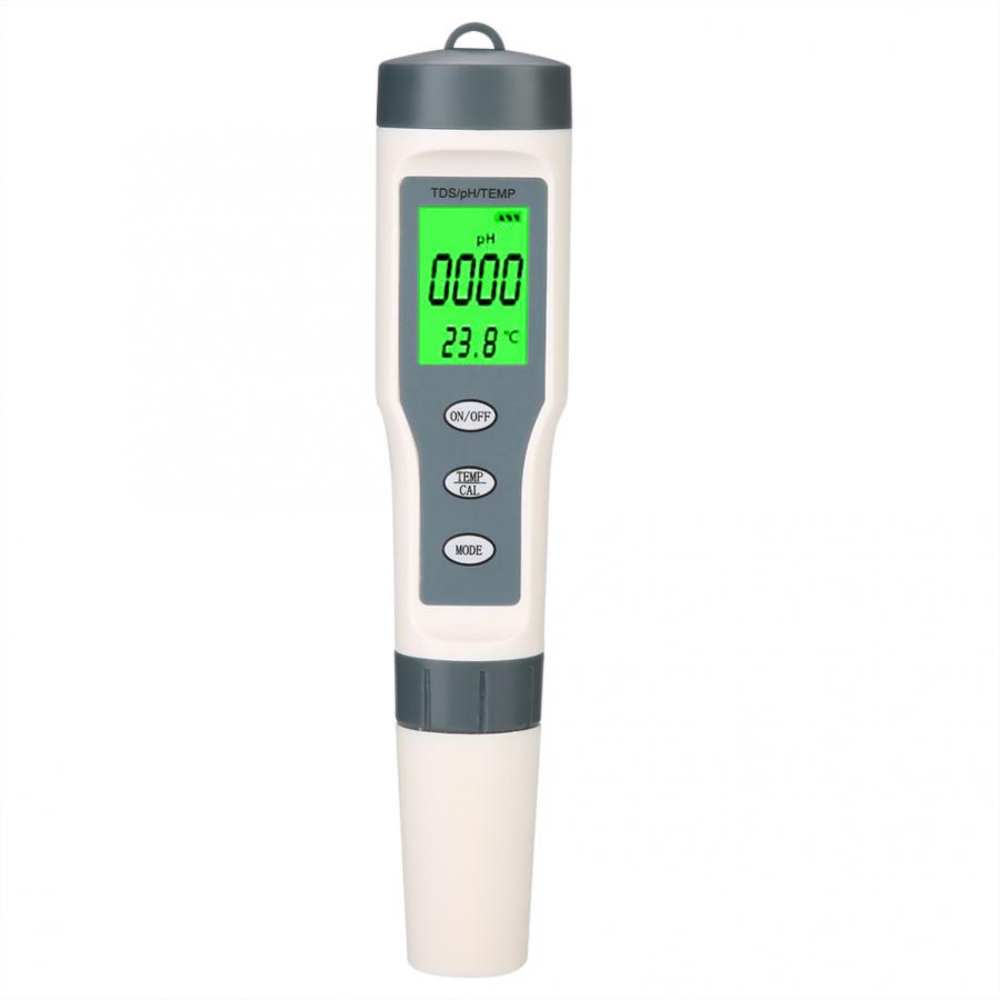 Fish Tank Water Residual Chlorine Portable Digital Water TDS Tester 3 In 1 Portable Digital TDS PH TEMP Meter Water