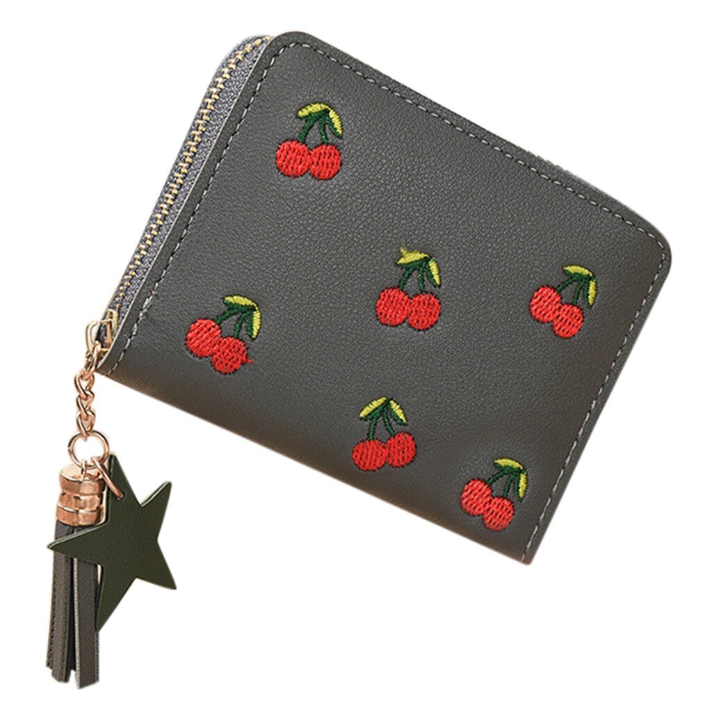 Vrouwen Portemonnee Korte Vrouwen Portemonnee Mode Portefeuilles Voor Vrouw Kaarthouder Kleine Dames Portemonnee Vrouwelijke Hasp Mini Clutch #2: Grijs