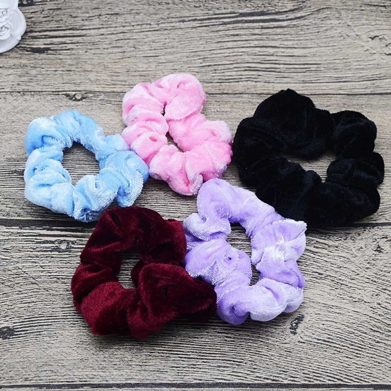 6pcs Fluwelen Band Chouchou Elastische Hair Ties Hoofddeksels Touw Volwassen Haar Touw Haaraccessoires Band Eenvoudige Haar Banden