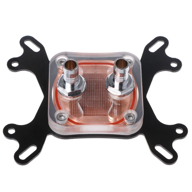 1 Set 2-Color Computer CPU Water Cooler 50mm Transparent Cover Cooling Block For AMD Intel PC Water Cooling