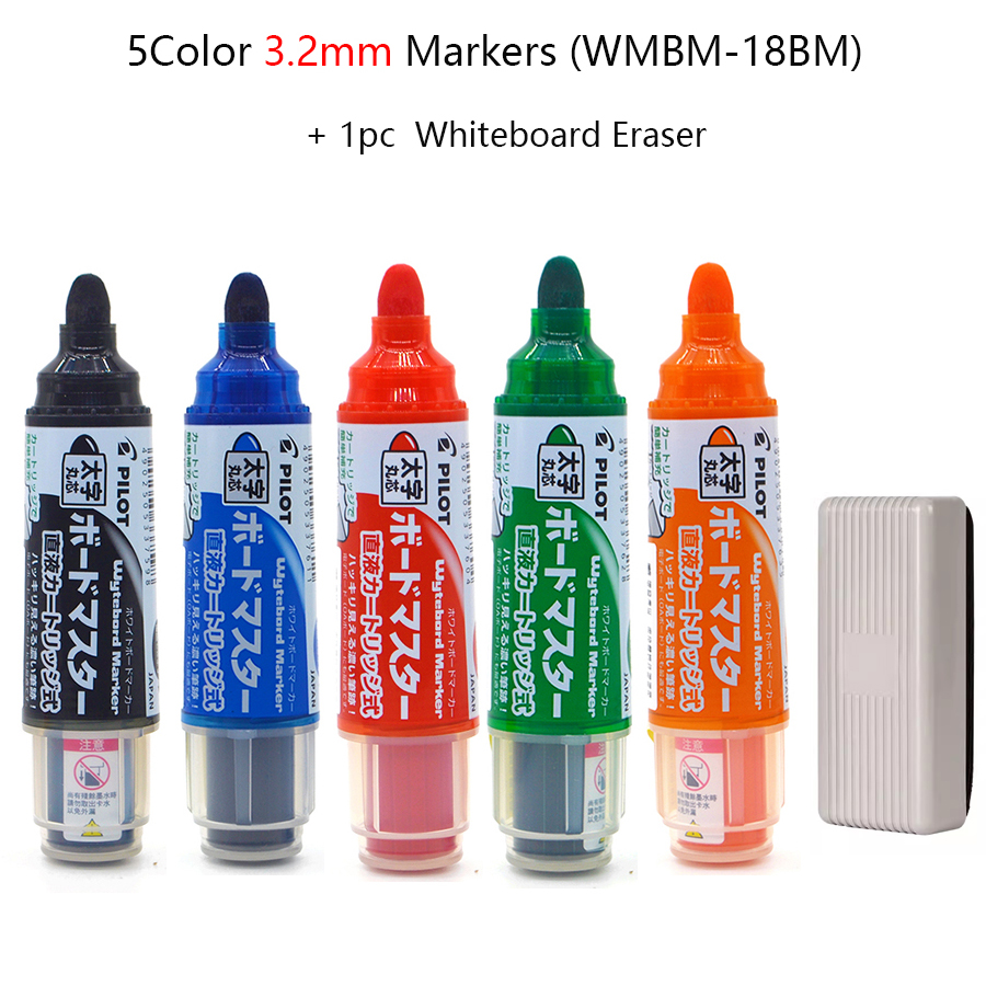 Pennarelli scolastici PILOT per lavagna bianca, penna cancellabile con inchiostro ricaricabile ecologico WBMAVBM, cose didattiche originali del Giappone: plum