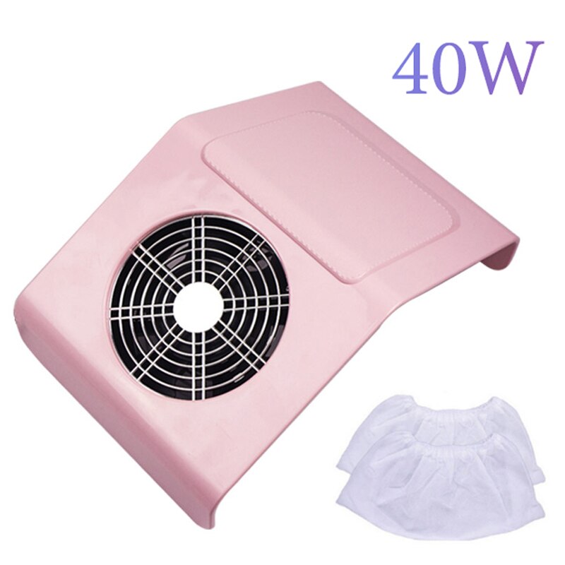 80w spik dammsugare stark sugfläkt inget dammläckage för nagelkonstsalong personligt bruk 1 gratis dammpåse nail art utrustning: 858-2a- rosa