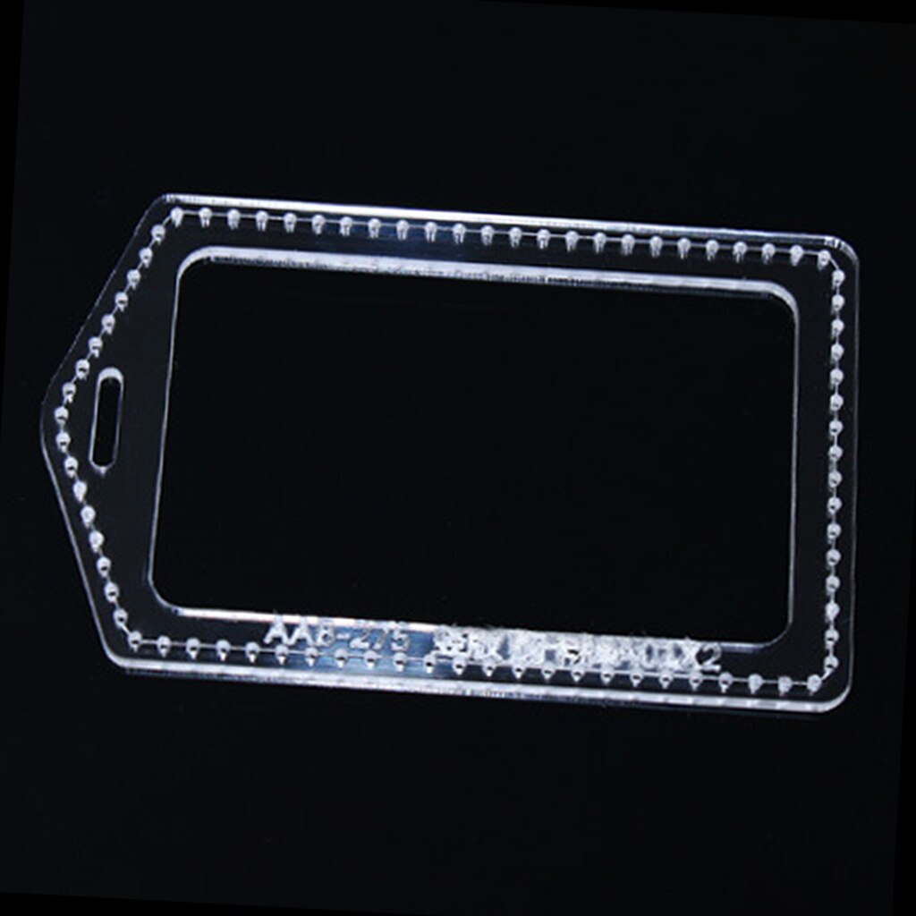 Acrylic Stencil Template ID Card Badge Holder Leather Crafts For Boys Girls