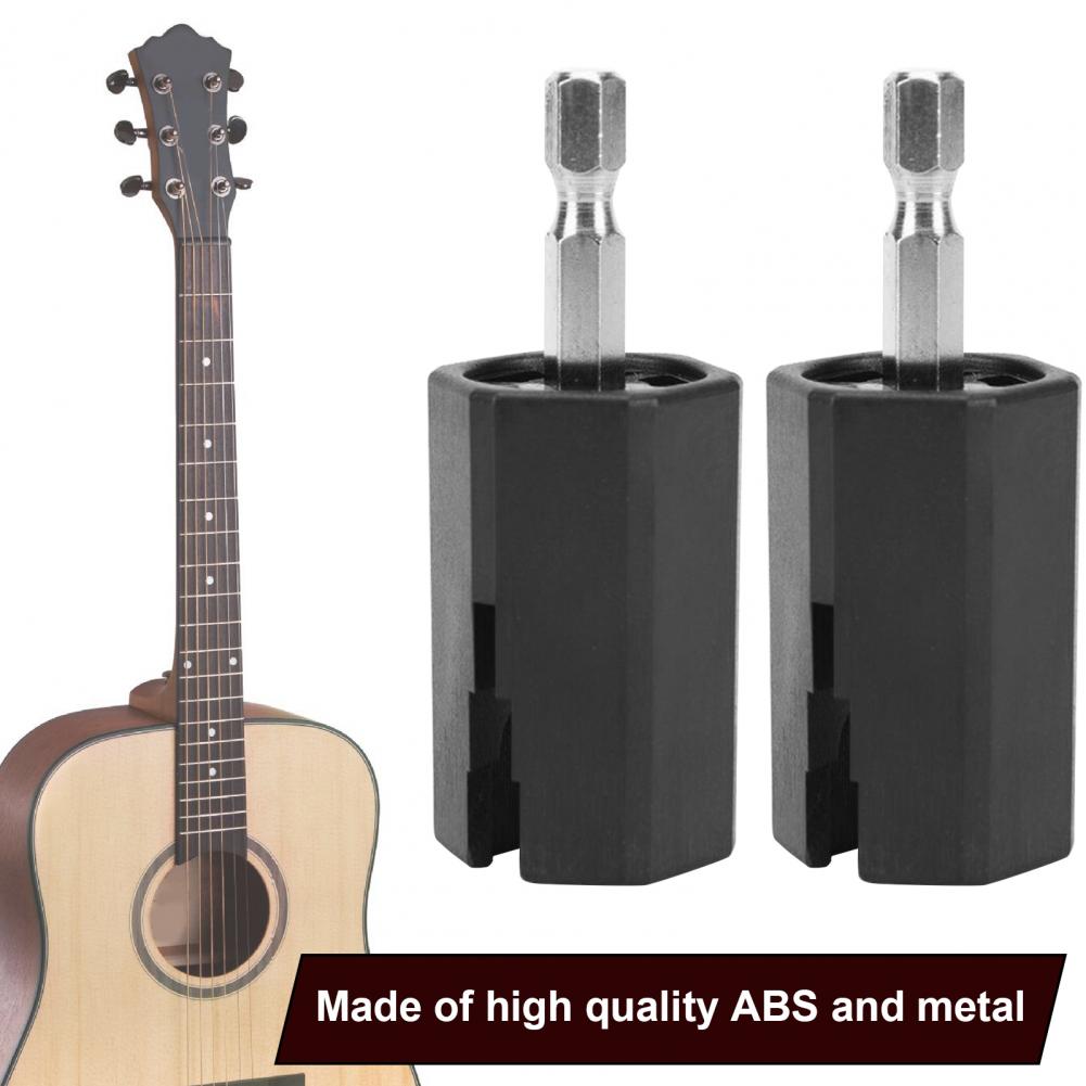 2 Stks/set String Boor Snelle Roterende Gitaar String Bit Hexagon Hoofd Winder Boor Tuning Peg Winder Boren voor Gitaar