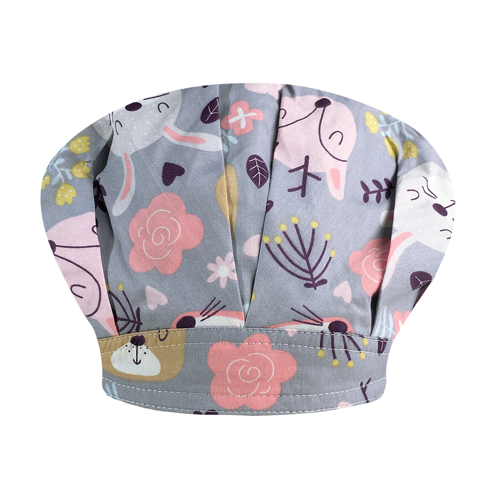 Multicolor Cartoon Animal Print Cap Laboratorium Werk Stofvrij Cap Sanitaire Center Schoonmaken Werk Cap Hoge Haar care Cap: 32058