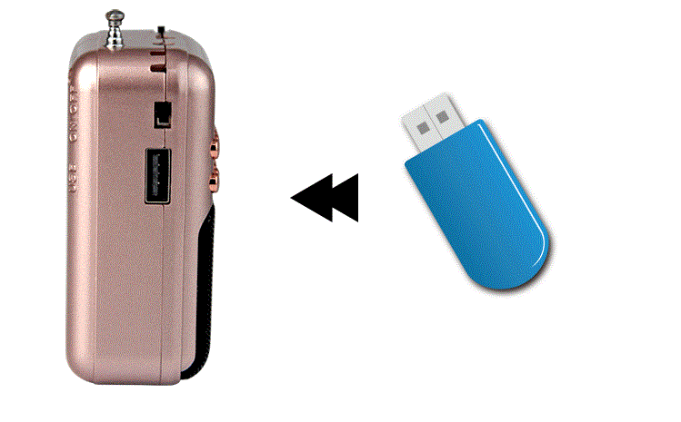 Pocket Radio FM Radio Mini Portable Rechargeable Radio Receiver Speaker Support USB TF Card Music MP3 Player