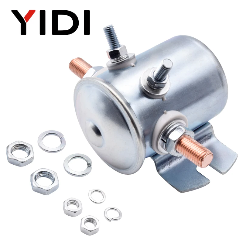 Universele Hoge Huidige Auto Elektrische Lier Solenoïde Motor Startrelais 12V 24V Dc 4 Terminals Fit Golfkar Heftruck Marine