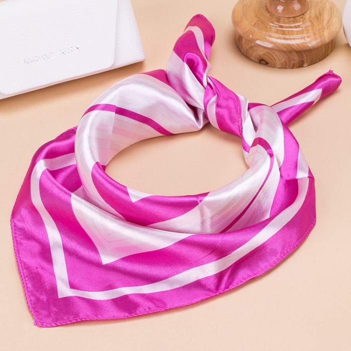 Square Women Girl Flight Attendants Hotel Waiter Business Imitate Silk Scarf printing Korean style 50*50cm: X-5