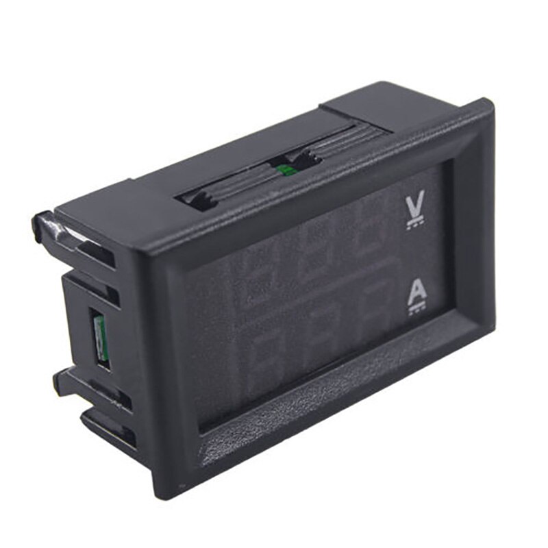Digitale Voltmeter Ampèremeter Dc 100V 10A Voltmeter Ampèremeter Amp Volt Meter Dc 100V 10A Met Dual Led Rood blauw Spanning Stroom