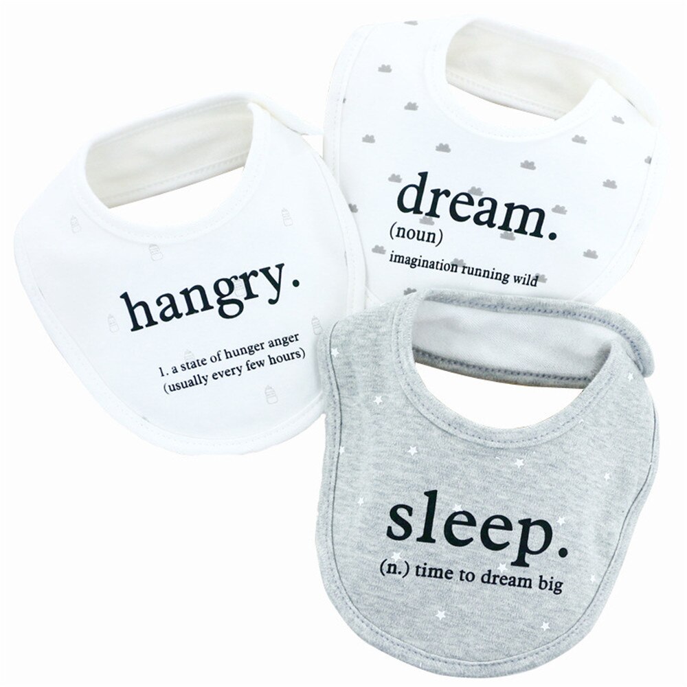 ZAFILLE 3Pcs Pure Cotton Baby Bibs Cartoon Print Baby Boy Stuff Feeding Apron Soft Baby Stuff For Newborn Burp Cloths: 6