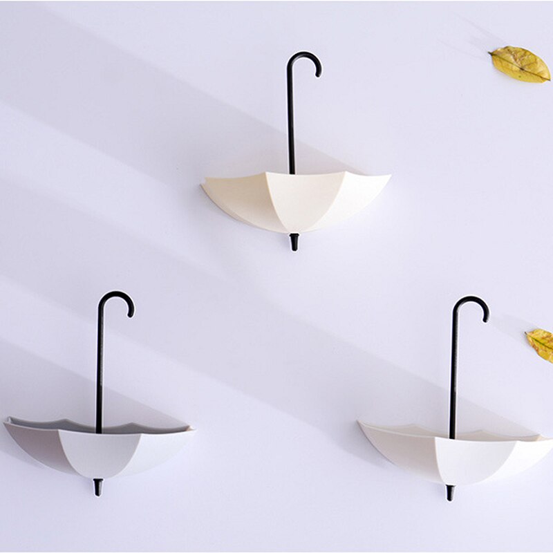 3 stuks paraplu sleutelrek muurbevestiging zelfklevend geen boren decoratieve hanger