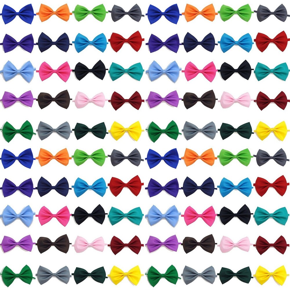 50 / 100Pcs Verstelbare Hond Kat Vlinderdas Das Hond Strikje Puppy Bows Kraag Voor kitten Kraag Huisdier Accessoires