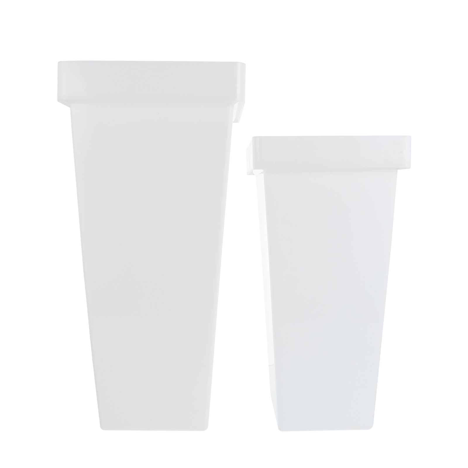 2 Pcs Flower Bucket Flower Wake Bucket Plastic Waking Flower Buckets: White