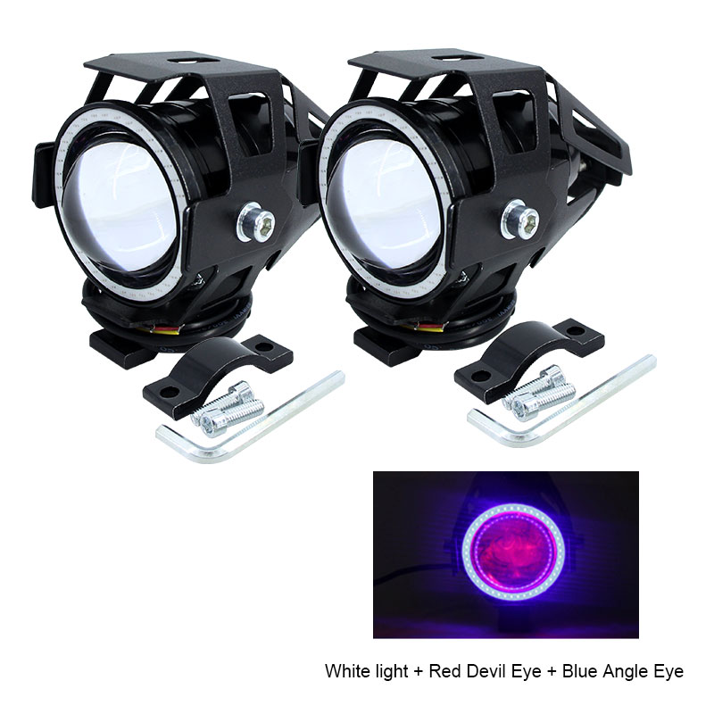 2 Stuks 125W Moto Rcycle Koplamp W/Angel Eye Devil... – Grandado