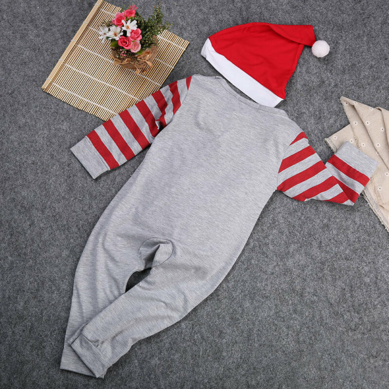 Min första jul nyfödda baby flickor pojkar 0-24m jultomten bomullsbyxa kläder