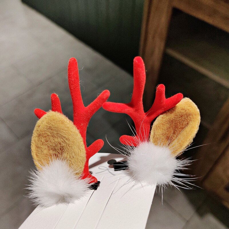 Coiffure mignonne en bois de cerceau de noël, décoration pour la maison, pendentif ornements pour enfants, pour filles,: kaki foncé