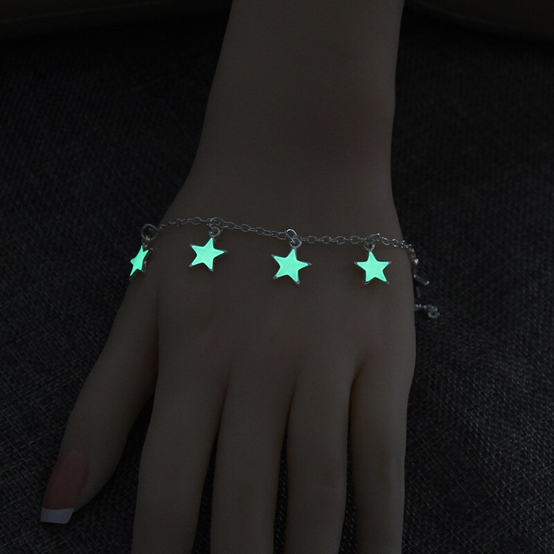 dunkel Nacht Armbinde fünfzackigen Stern Leucht Armbinde Einfache Fluoreszierende Trend Zubehör