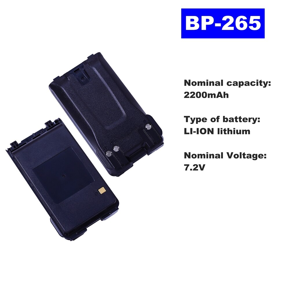 7.2 V 2200 mAh LI-ION Radio Batterij BP-265 Voor ICOM Walkie Talkie V80/V80FX Twee Manier Radio