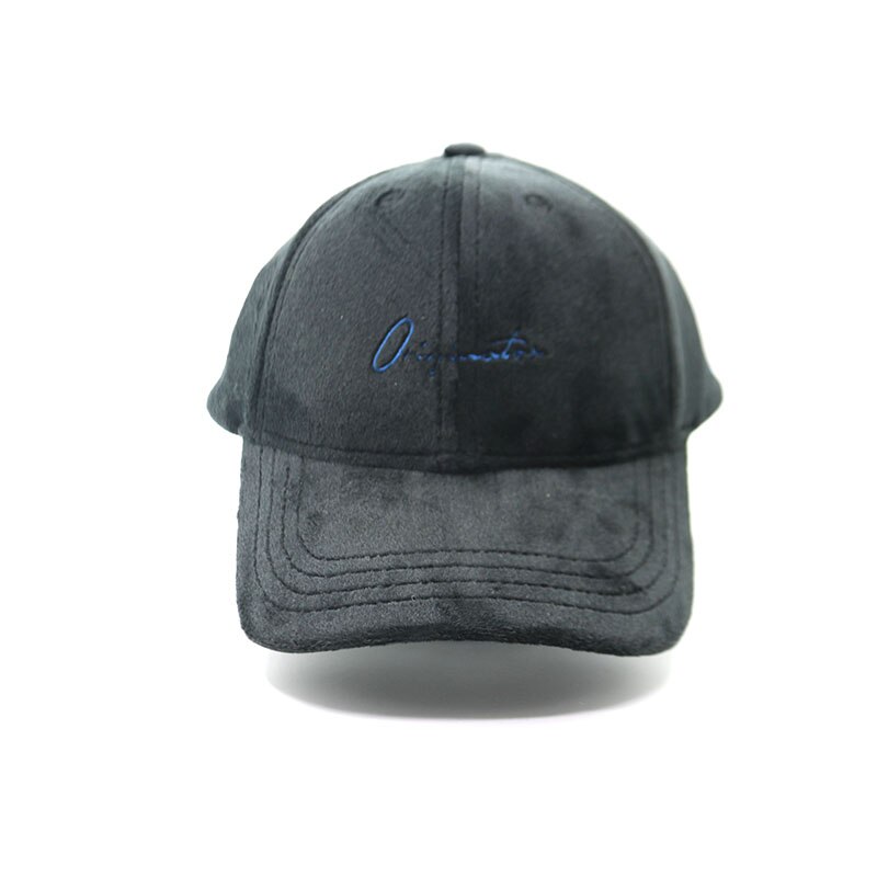 Wysokiej jakości sztruksowe wyszywane litery czapka z daszkiem dla obu płci zwykły czapki z daszkiem czapka regulowana dla kobiet mężczyzn: czarny