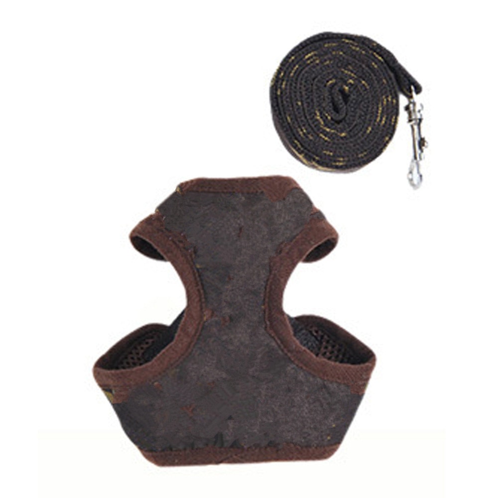 Harness Leash Set for Small Dogs Pet Accessories Soft Cat Vest Dog Leashes Easy Walking Tools Walk Out Lead Harness