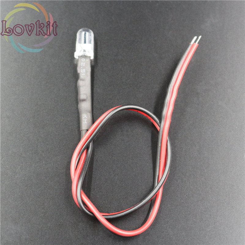 20X 5MM Round Top Pre-Wired LED 12v Resistor Yellow Bright Emitting Diode 12V DC 20CM Pre Wired Led Diodes Car Lamp DIY