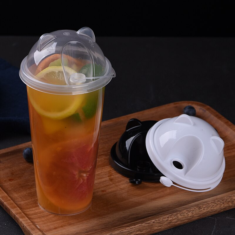 50pcs thick transparent plastic cups 500ml 700ml disposable coffee cup birthday party favors cold drink cups