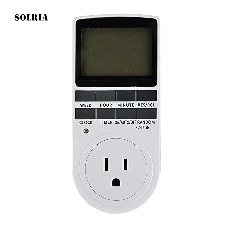 Digital Electric Timer Switch US 120V 60Hz 1800W 15A Plug Kitchen Timer Outlet LCD Big Screen Plug Save Power Timing Socket