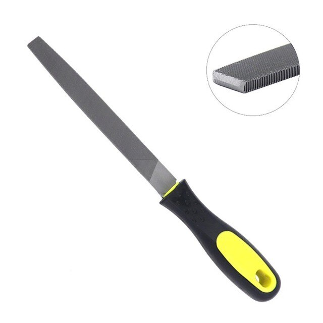 1pcs Steel Files Metal Craft Carving Medium-Toothed Woodworking File Flat Triangle Round Square Half-Round Wood Rasp: flat