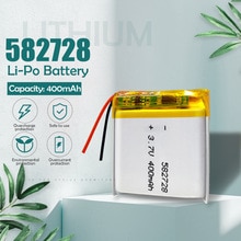3,7 V 400mAh 582728 Lithium-Polymer Li-Po li ionen Akku Für smartwatch GPS Bluetooth PDA Notizbuch lautsprecher Lipo zelle