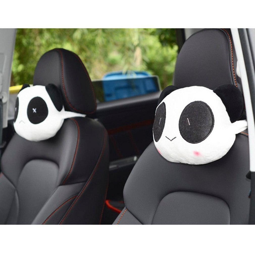 Universal Car Cute Panda Pattern Headrest Cushion Neck/Head Support Car Styling Car Seat Covers Accessories