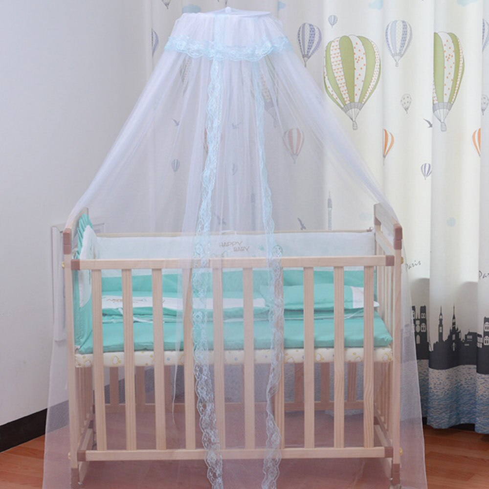 Klamboe Baby Bed Klamboe Mesh Dome Gordijn Netto Voor Peuter Crib Cot Luifel Pasgeboren Zuigelingen Kids Bed Levert: 450x150cm blue net