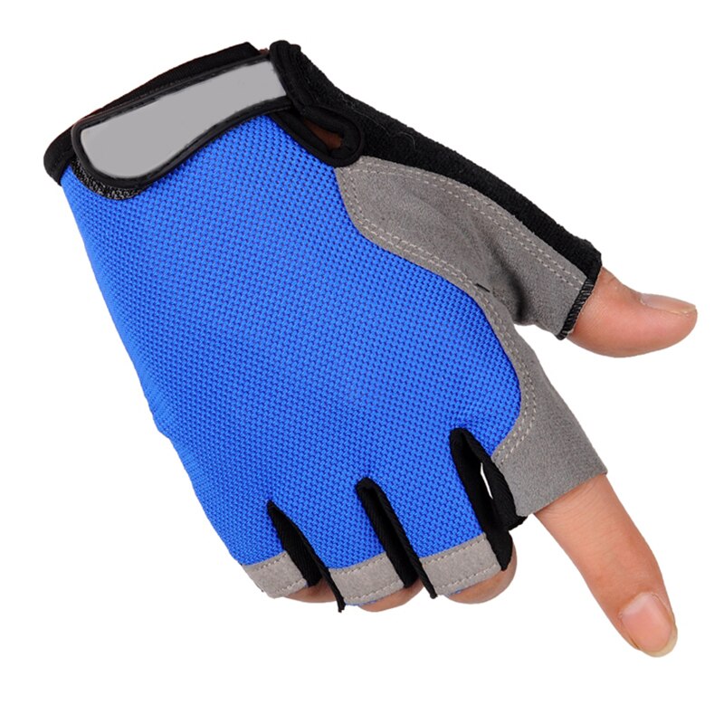 Guantes para hombre medio dedo tela suave transpirable antideslizante levantamiento de pesas deportes gimnasio guantes soporte de muñeca