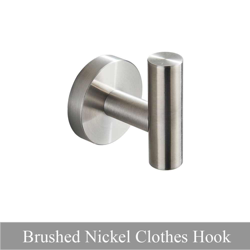 Badkamer Hardware Set Ronde Handdoek Bar Toiletpapier Houder Handdoek Ring Robe Haak Rvs Opknoping Rack Diy, Chroom/Zwart: Clear