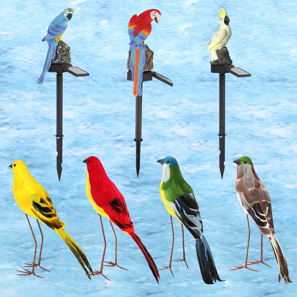 Handgemaakte Simulatie Papegaai Feather Gazon Beeldje Ornament Dier Vogel Tuin Vogel Prop Decoratie Miniatuur