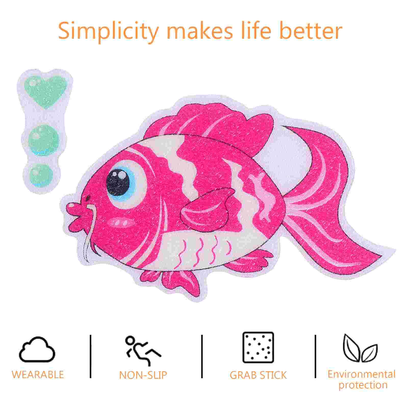 9Pcs Cartoon Bathtub Stickers Anti-Slip Bath Tub Frosted Stickers (Shrimp Crab)