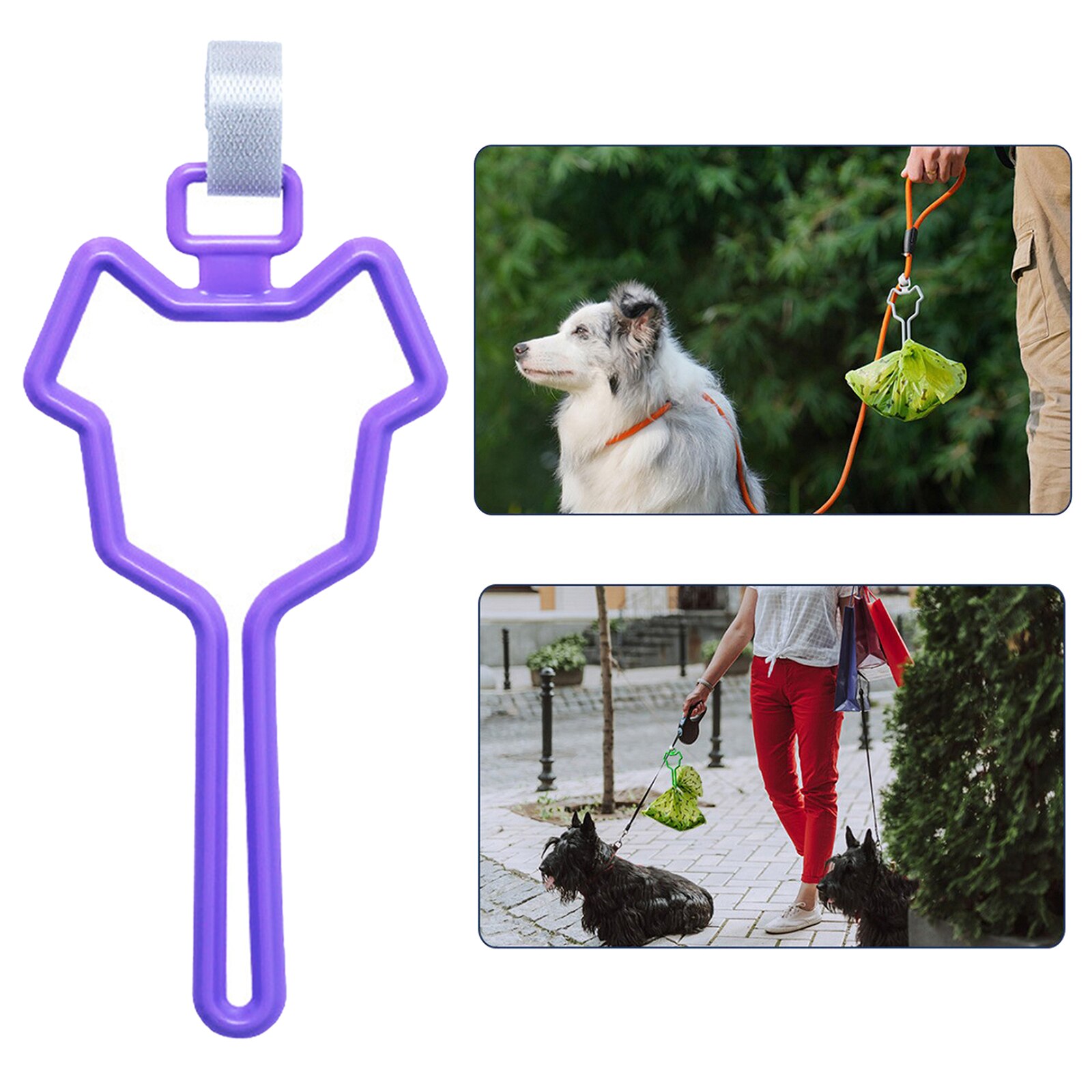 Hands Free Dog Poop Bag Holder Adjustable for Leash Attachment Pet Supply Dog Waste Carrier Pet Supply Accessories