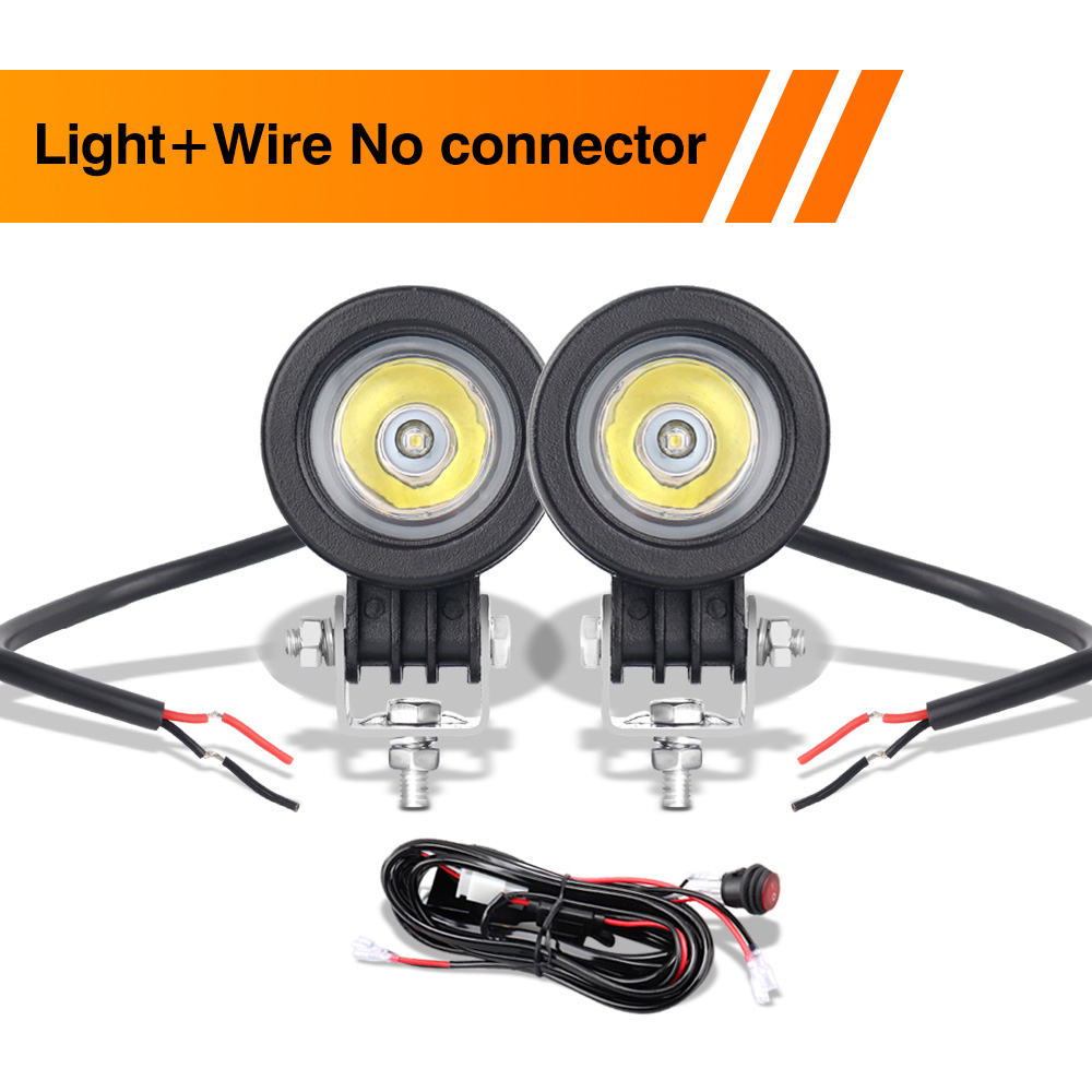 Motorfiets Led Rijden Lichten Spot Beam Extra Signaal Achterlicht Mist Werkverlichting Auto Suv Motor Moto Lamp 6000K: GRIJS