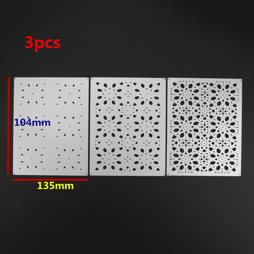 Diy Sterft Embossing Machine Card Cutter Embossing Scrapbooking Machine Snijden Diy Gereedschap Plastic Veranderende Machine Ambachtelijke Gereedschappen: 3pcs Cutting Dies