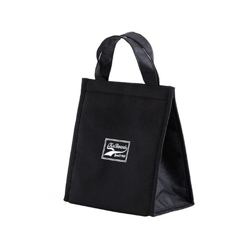 Weibliche Sumple Mittagessen Lebensmittel Kasten Tasche Isoliert Thermischen Picknick Mittagessen Taschen für Frauen freundlicher Männer Kühler Tote Tasche fallen: schwarz-klein