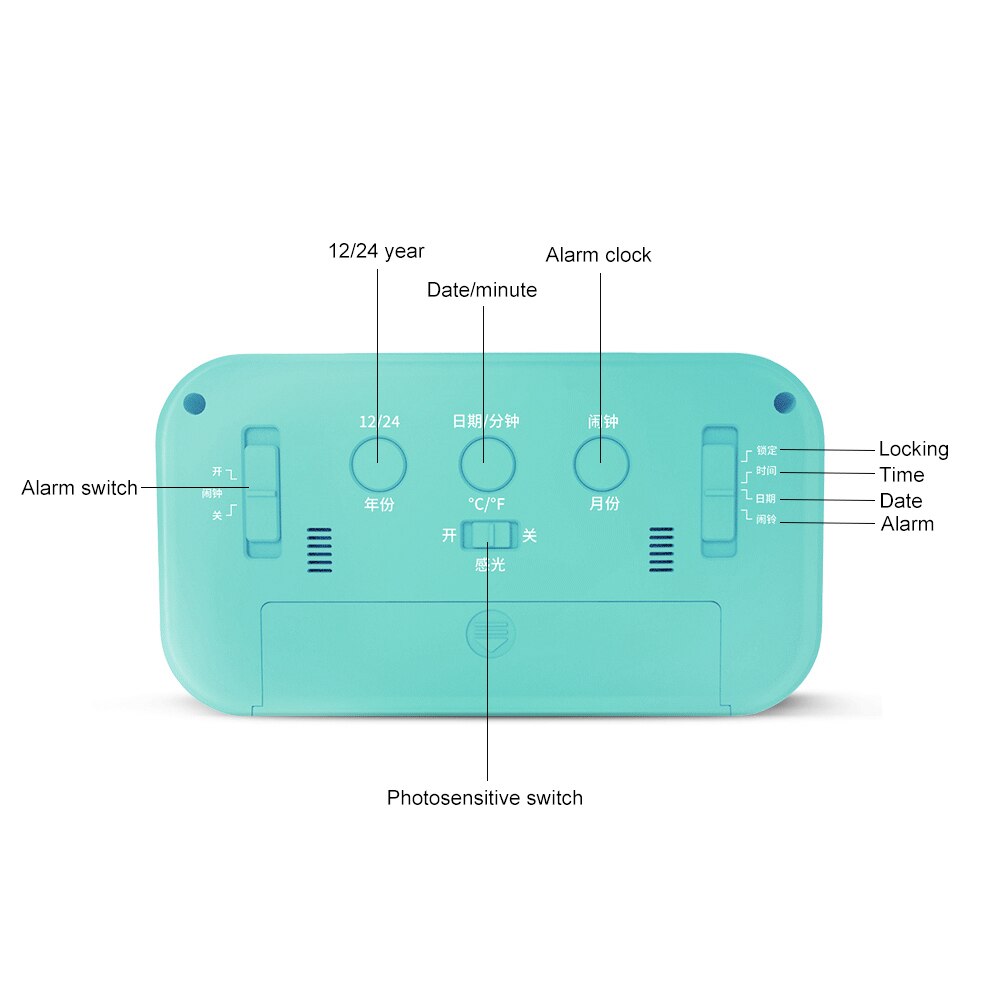 Sales LED Digital Alarm Clock Backlight Snooze Mute Calendar Desktop Electronic Bcaklight Table Clocks Desktop Clock