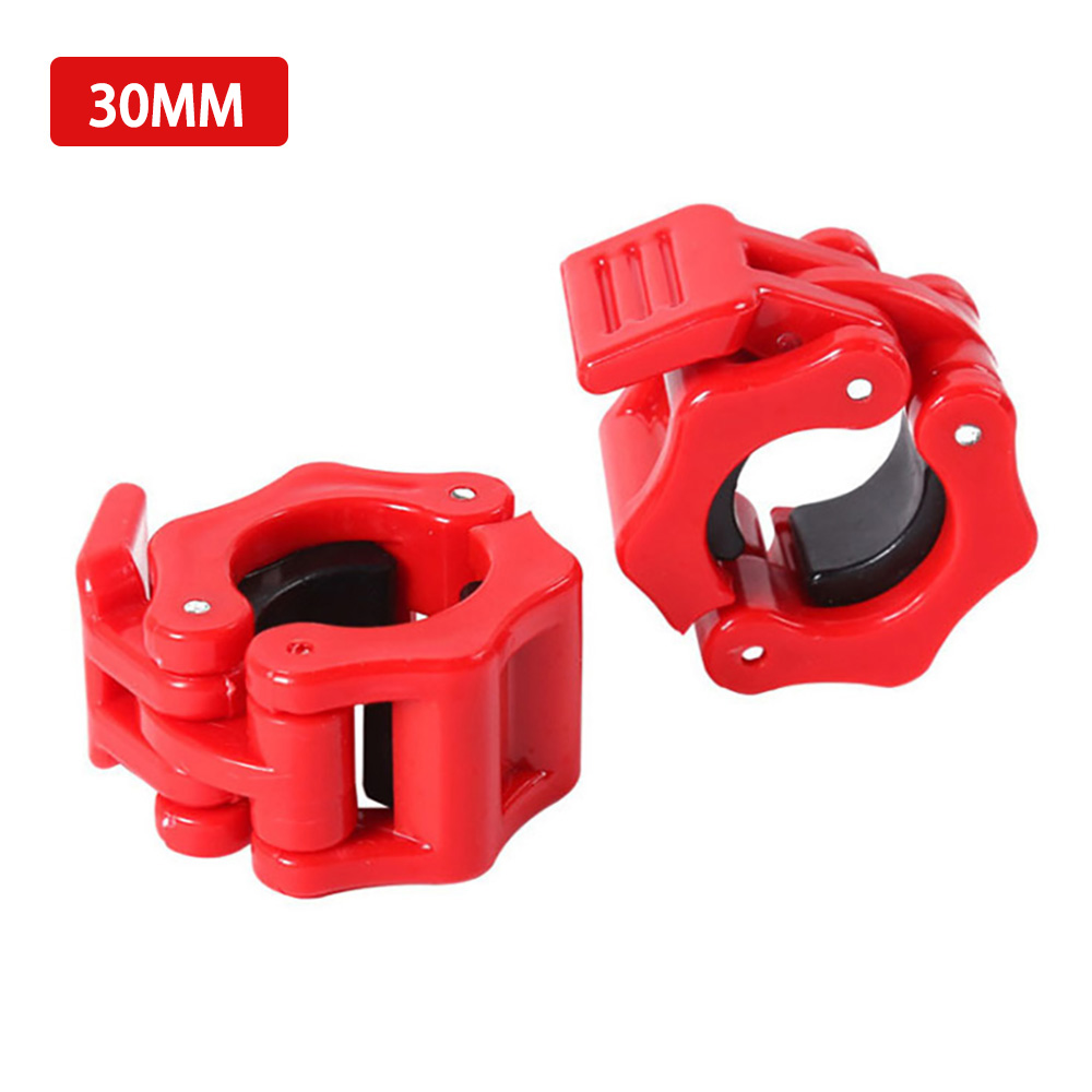 25mm 28mm 30mm Spinlock Collars Barbell Collar Lock Dumbell Clips Clamp Weight Lifting Bar Gym Dumbbell Fitness Body Building: 30mm Red -2
