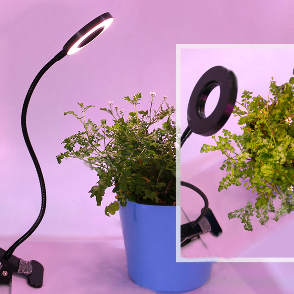Jy-ve led kasvitäyttövalo täyden spektrin kasvulamppu kukka orkidea mehevä bonsai työpöytäklipsi