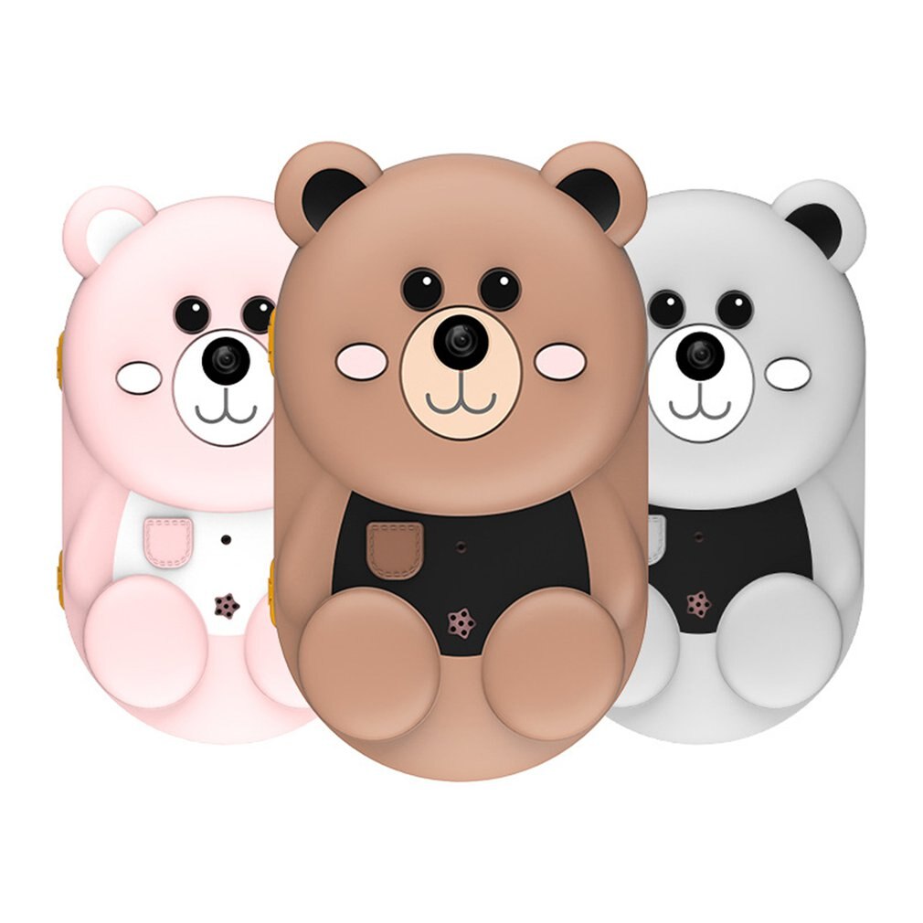 Crianças câmera digital dupla lente esporte urso crianças câmera 2.4 Polegada tela de brinquedo câmera meninos meninas presente aniversário