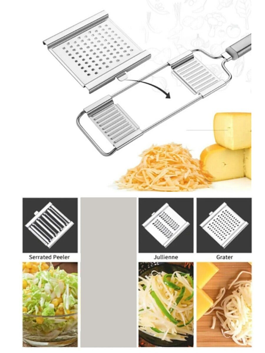 3 In 1 Groente Cutter Kool Slicer Rasp Voor Groenten Kool Shredder Mes Aardappel Zesters Cutter Keuken Gadgets Messen