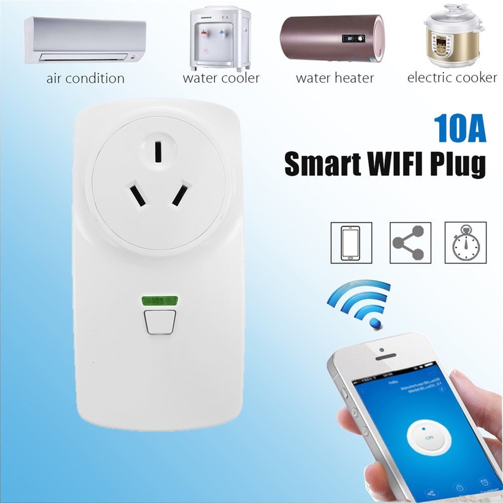 10A Wifi Smart AU Plug Power Socket Wireless Remote Control Smart Socket Phone App Control Wifi Smart Home Outlet Timer