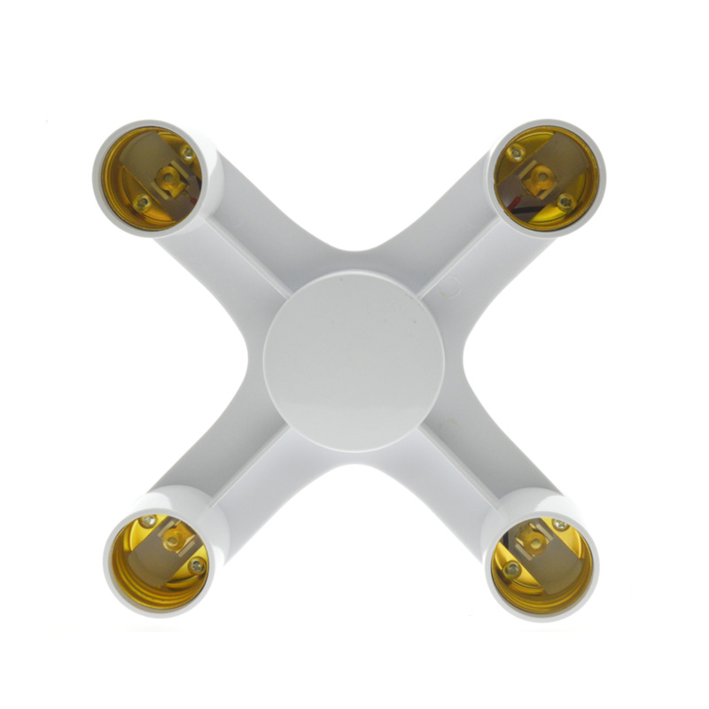 1 to 3/4/5/Lamp Holder Bulb Holder Dual Double E27 Socket Base Extend Splitter Plug Halogen Light Lamp Copper Contact Adapter: 4 In 1