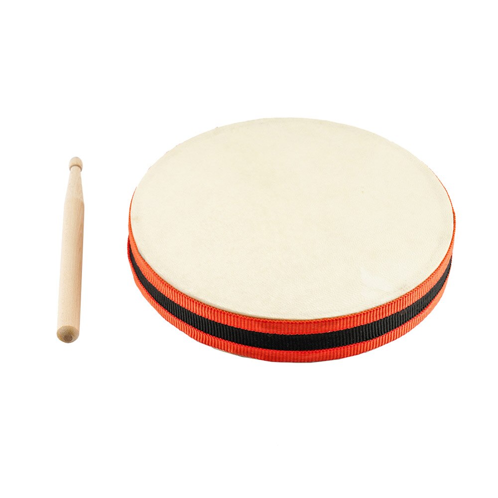 8 Inch Hand Drum Musical Percussion Handdrum Wood Frame Bodhran with Mallet for beginner Kids musical toy: Default Title